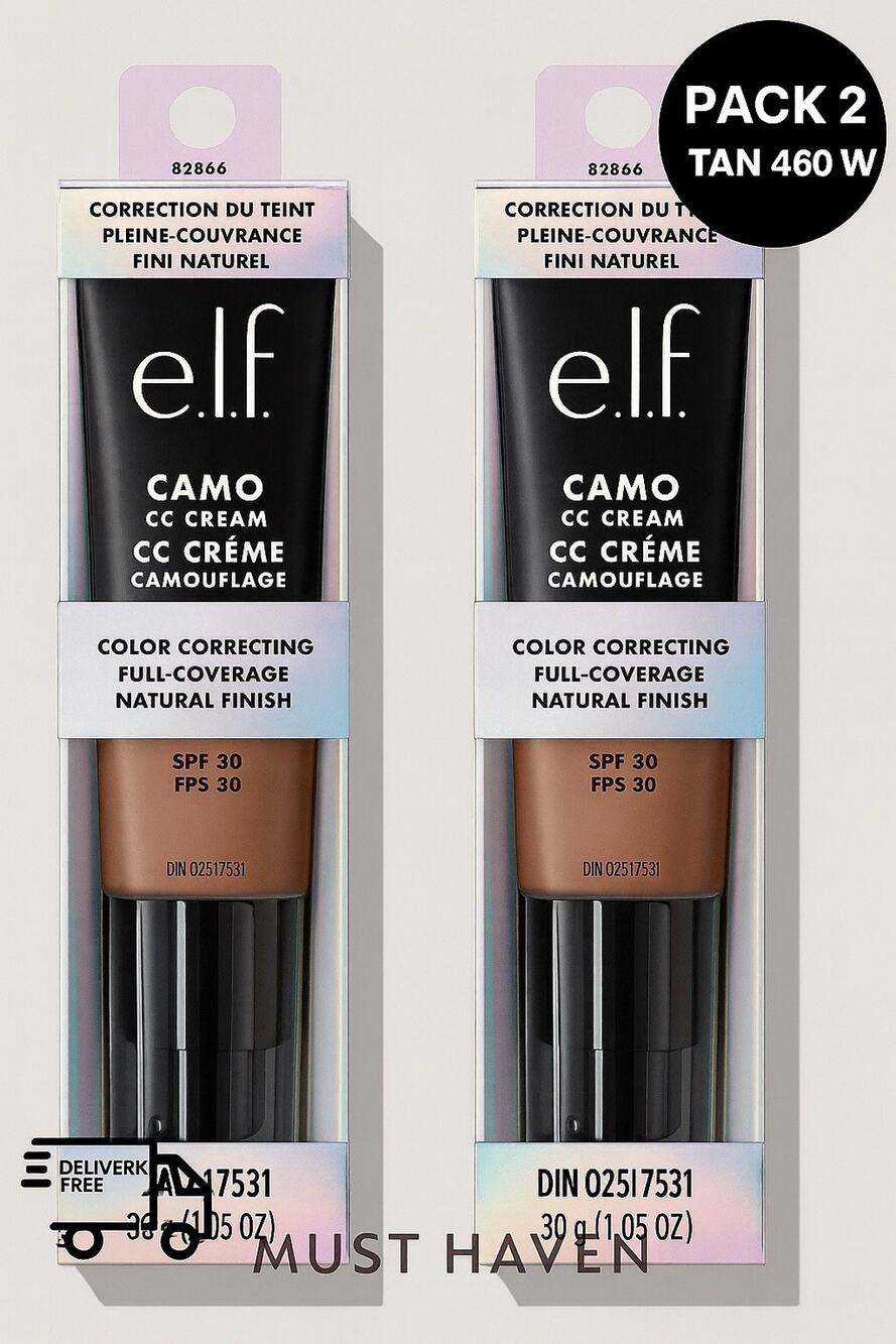 E.L.F. COSMETICS Elf Camo Hydrating CC Cream - Tan 460 W - 2 Pack